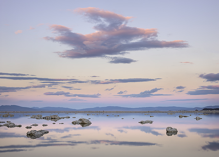 Sunset Light and Clouds, Mono Lake, California